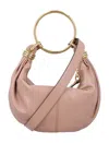 Chloé Women Small Bracelet Hobo Bag In Grained Leather In Pink