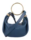 Chloé Small Bracelet Hobo Bag In Tapestry Blue