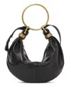 Chloé Women Small Bracelet Hobo Bag In Grained Leather In Black