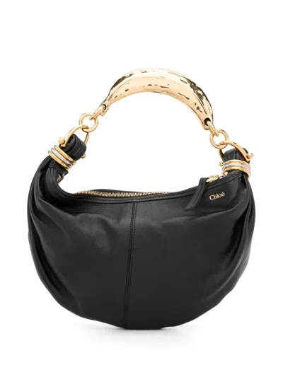 Chloé Small Bracelet Hobo Shoulder Bag In Black