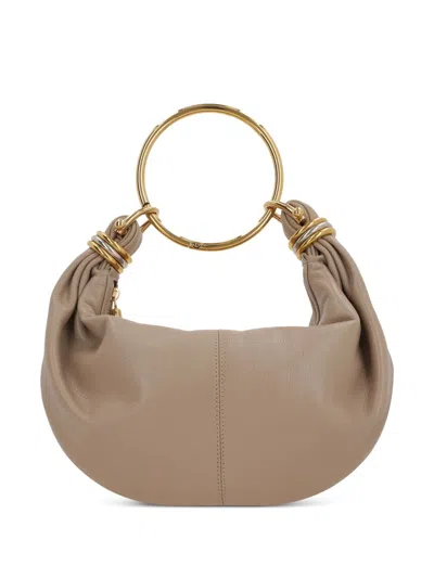 Chloé Women Small Bracelet Hobo Bag In Grained Leather In Multicolor