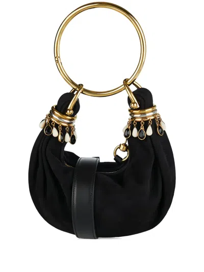 Chloé Small Bracelet Hobo Tote Bag In Black