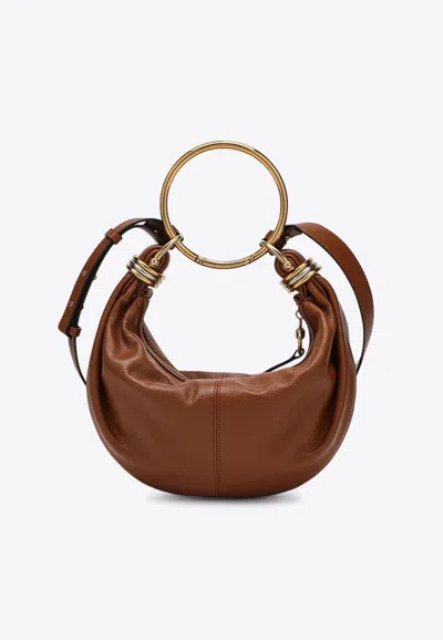 CHLOÉ SMALL BRACELET LEATHER HOBO BAG