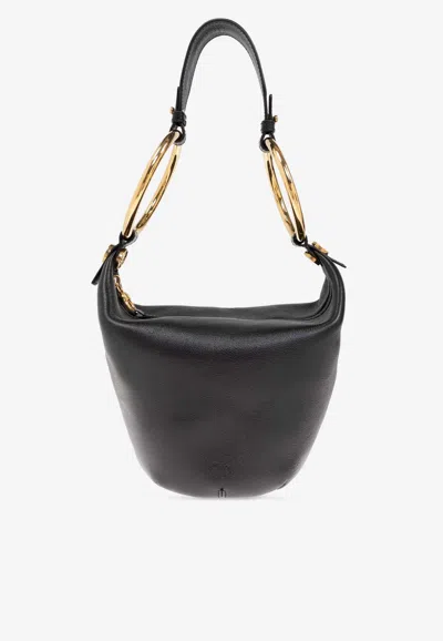Chloé Small Buffalo Leather Bracelet Bag In Black