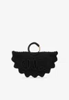 Chloé Womens Bracelet Paravent Small Crochet Shoulder Bag Black