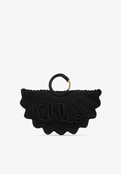 CHLOÉ SMALL BRACELET PARAVENT CROCHET TOP HANDLE BAG