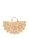 Chloé Small Bracelet Paravent Crochet Ring-handle Tote Bag In Neutral