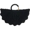 Chloé Small Bracelet Paravent Crochet Top Handle Bag In Black