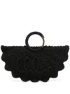 Chloé Womens Bracelet Paravent Small Crochet Shoulder Bag Black In Black
