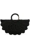 Chloé Womens Bracelet Paravent Small Crochet Shoulder Bag Black In Black