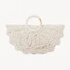 Chloé Small Bracelet Paravent Tote Bag In Crochet White Size Onesize 100% Acrylic In White