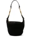 Chloé Chloe Bracelet Small Suede Shoulder Bag In Black
