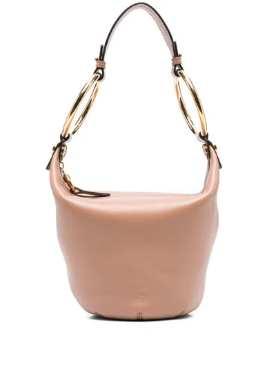 Chloé Women's Small Woodrose Leather Bracelet Bag In Orange