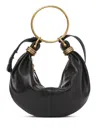 Chloé Women Small Bracelet Hobo Bag In Grained Leather In Black