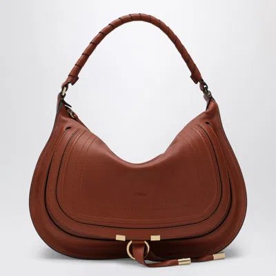 Chloé Small Brown Leather Marcie Shoulder Bag Women