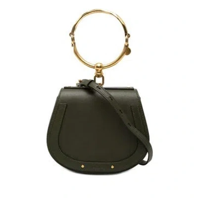 Pre-owned Chloé Small Calf Leather Nile Bracelet Satchel, Small In Green