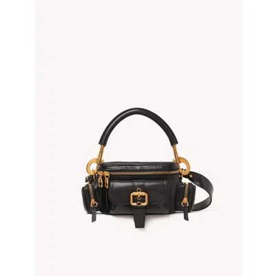 Chloé Chloe Small Camera Bag In Shiny Leather In Black