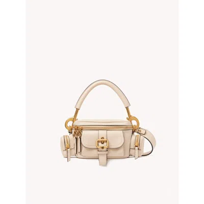 Chloé Chloe Small Camera Bag In Shiny Leather In Neutral