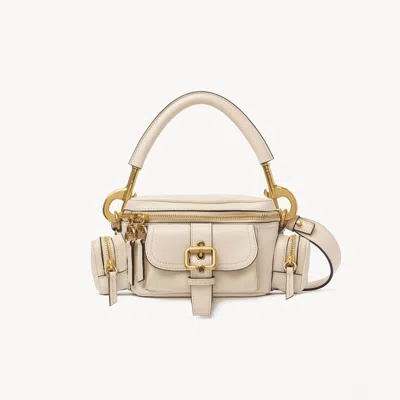 Chloé Petit Sac Camera Bag En Cuir Brillant Femme Beige Taille Onesize 100% Bubalus Bubalis, Farmed, Coo I