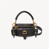Chloé Small Double Carry Leather Bag With Multipocket Detail In Black