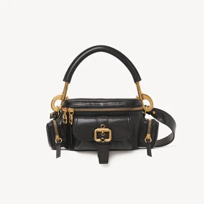 CHLOÉ SMALL CAMERA BAG IN SHINY LEATHER BLACK SIZE ONESIZE 100% BUBALUS BUBALIS, FARMED, COO ITALY