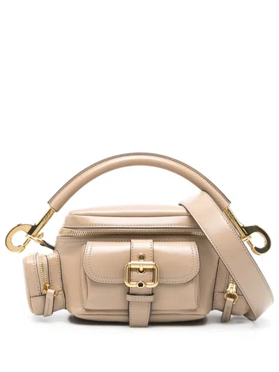 Chloé Small Camera Crossbody Bag In Neutrals