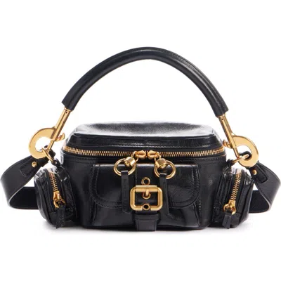 Chloé Small Camera Leather Top Handle Bag In Black