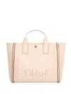 Chloé Small Carry Logo-detail Canvas Tote Bag In Pink