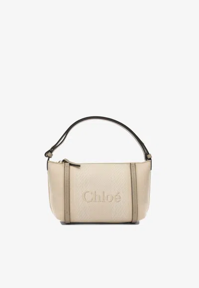 Chloé Small Carry Shoulder Bag In Sand