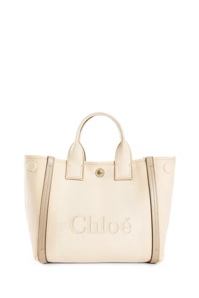 Chloé Small Carry Tote Bag In Canvas