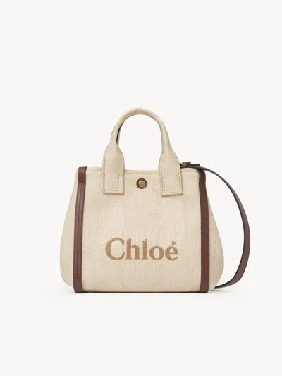 Chloé Small  Carry Tote Bag In Sand Colour