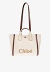 Chloé Small Carry Tote Bag In White