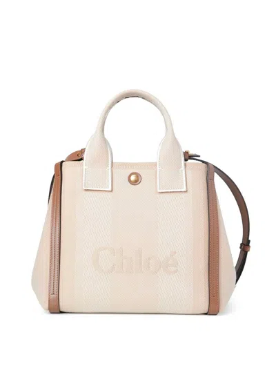 Chloé Small Carry Tote In Canvas Bags