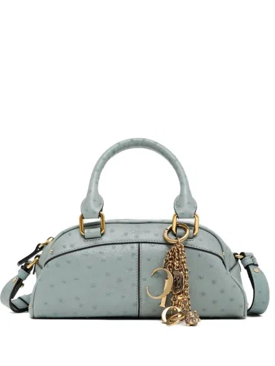 Chloé Small Charm-detail Tote Bag In Gray