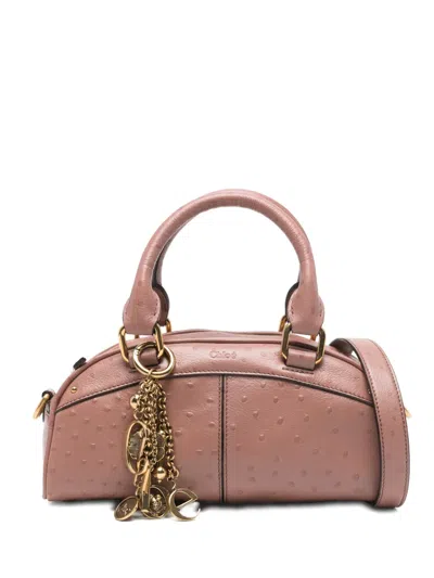 Chloé Small Charms Top-handles Tote Bag In Pink