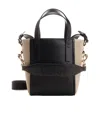 Chloé Two-tone Canvas And Leather Small Sense Shopping Bag In Black