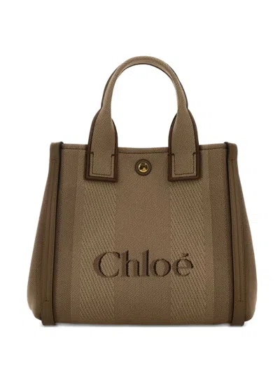 Chloé Chloe Women Multicolor Canvas Small Chloe Carry Shopping Bag In Brown