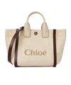 Chloé Carry Tote Bag In Raffia-effect Fibers