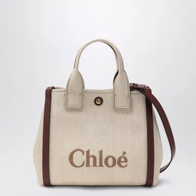 CHLOÉ CHLOÉ SMALL CHLOÉ CARRY TOTE BAG IN SAND COLOUR
