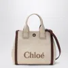 Chloé Small Carry Jacquard Canvas Tote Bag In Neutral