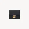Chloé Petit Portefeuille À Trois Volets  Charms En Cuir Grainé Femme Noir Taille Onesize 100% Cuir De