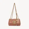 Chloé Small  Heritage Shoulder Bag In Grained Leather Orange Size Onesize 100% Bubalus Bubalis, Farme