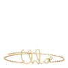 Chloé Metal Chain Belt With Iconic Lettering Logo In Gold