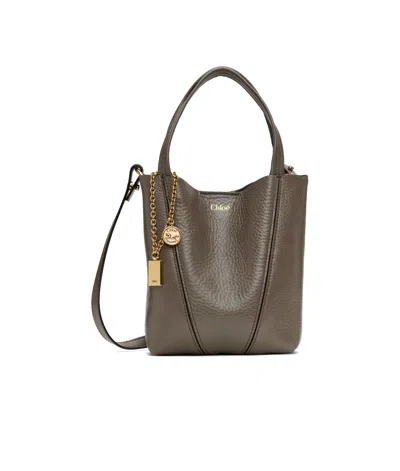 Chloé Small Spin Shoulder Bag In Brown