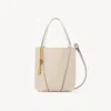 Chloé Small  Spin Tote Bag In Grained Leather Beige Size Onesize 100% Bovine Leather