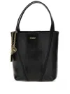 Chloé Small Spin Tote In Grained Leather Bags In Black