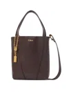 Chloé Small Spin Tote In Grained Leather Bags In Brown