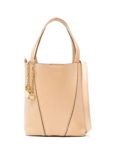 Chloé Small  Spin Tote Bag In Neutrals