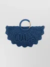 Chloé Chloe Cerulean Blue Fabric Small Bracelet Paravent Handbag In Blue