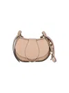 Chloé Floral Grey Calfskin Bag With Adjustable Shoulder Strap In Beige